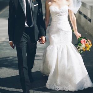 Tara Keely Ivory Shimmer Lace wedding Gown 2257